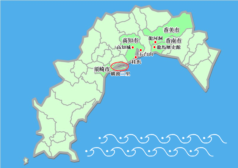 map-高知市・周辺観光Ｃコース｜おすすめ観光｜さくらハイヤー